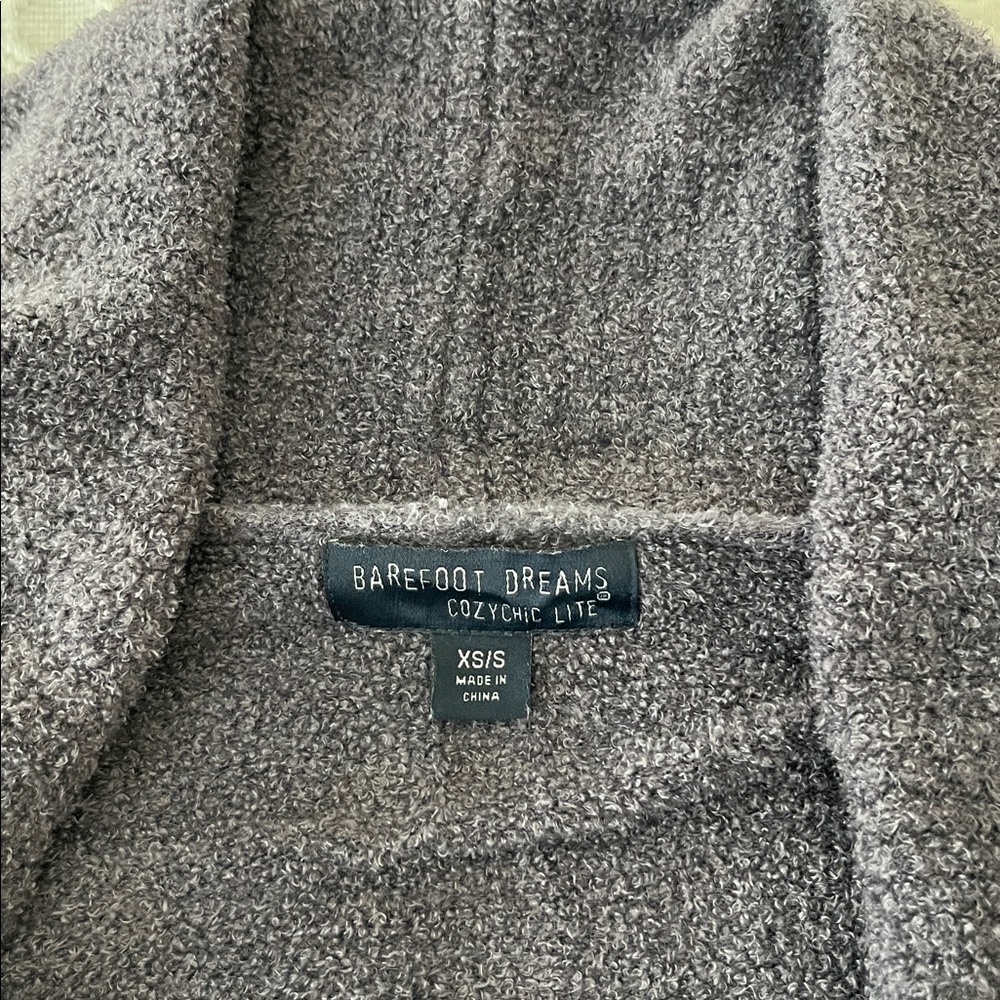 Barefoot Dreams CozyChic Circle Cardigan Women's Charcoal Open Front - Picture 3 of 10